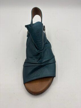 Miz Mooz Dylan Sandal Teal Womens US 5.5-6 EU 36 Single LEFT Shoe Leather Zip